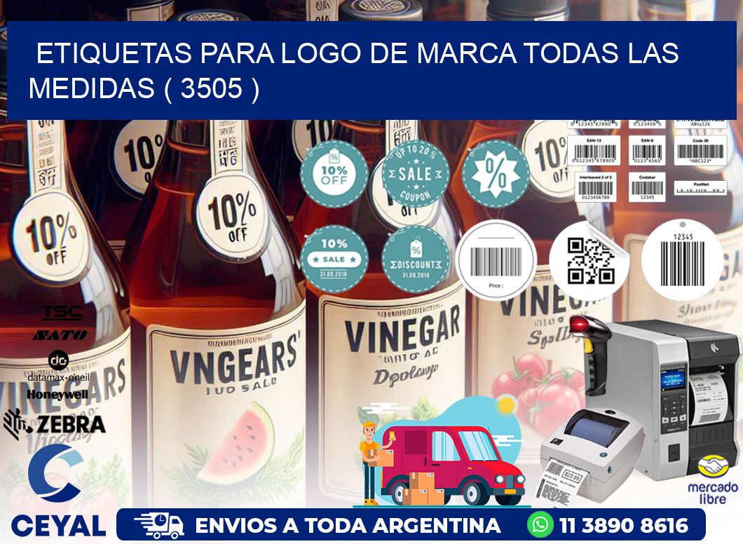 ETIQUETAS PARA LOGO DE MARCA TODAS LAS MEDIDAS ( 3505 )