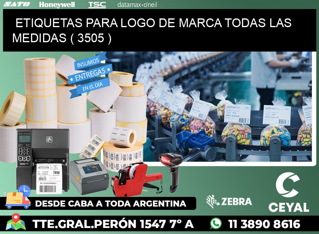 ETIQUETAS PARA LOGO DE MARCA TODAS LAS MEDIDAS ( 3505 )