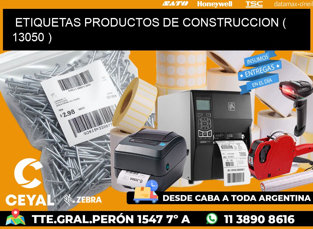 ETIQUETAS PRODUCTOS DE CONSTRUCCION ( 13050 )