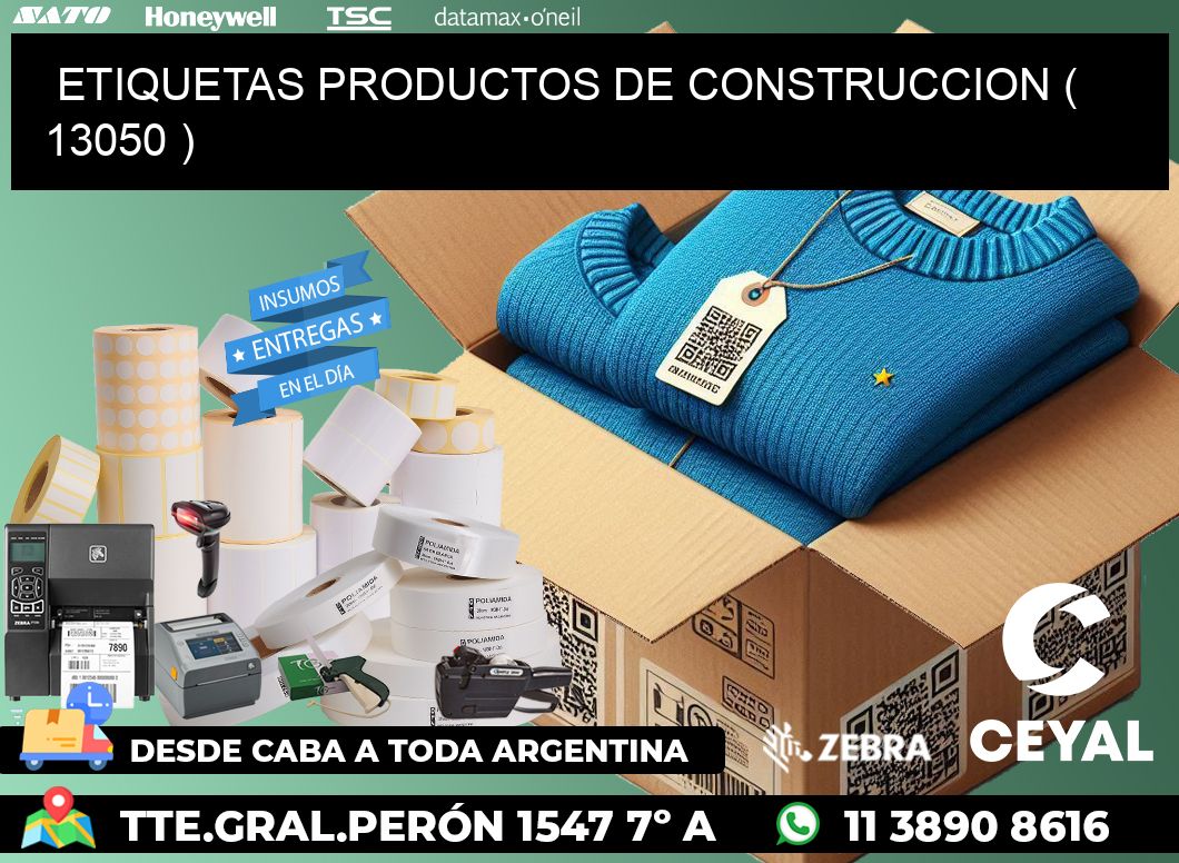 ETIQUETAS PRODUCTOS DE CONSTRUCCION ( 13050 )