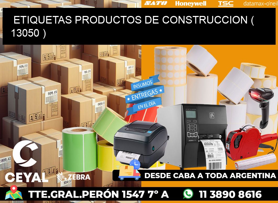 ETIQUETAS PRODUCTOS DE CONSTRUCCION ( 13050 )