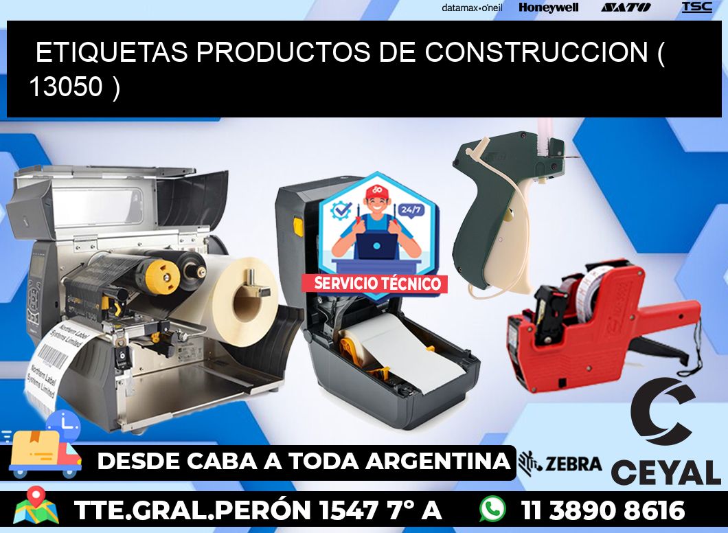 ETIQUETAS PRODUCTOS DE CONSTRUCCION ( 13050 )