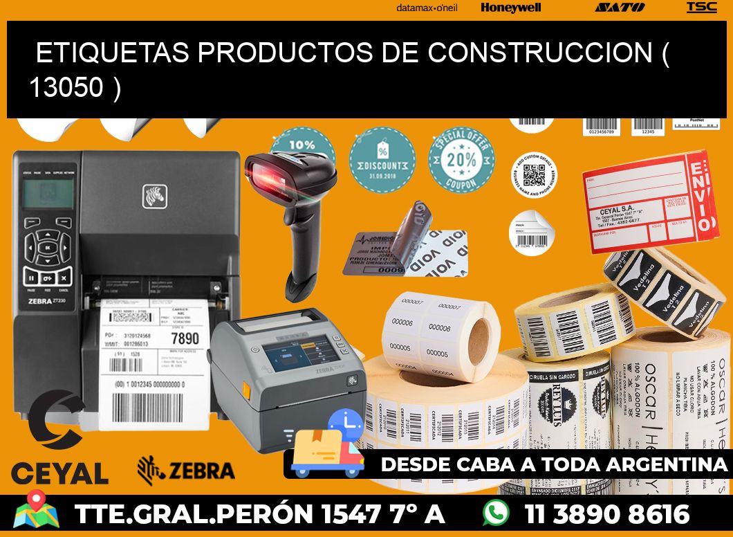 ETIQUETAS PRODUCTOS DE CONSTRUCCION ( 13050 )