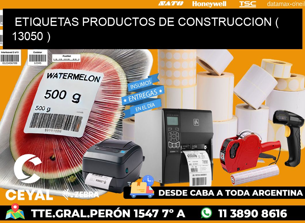 ETIQUETAS PRODUCTOS DE CONSTRUCCION ( 13050 )