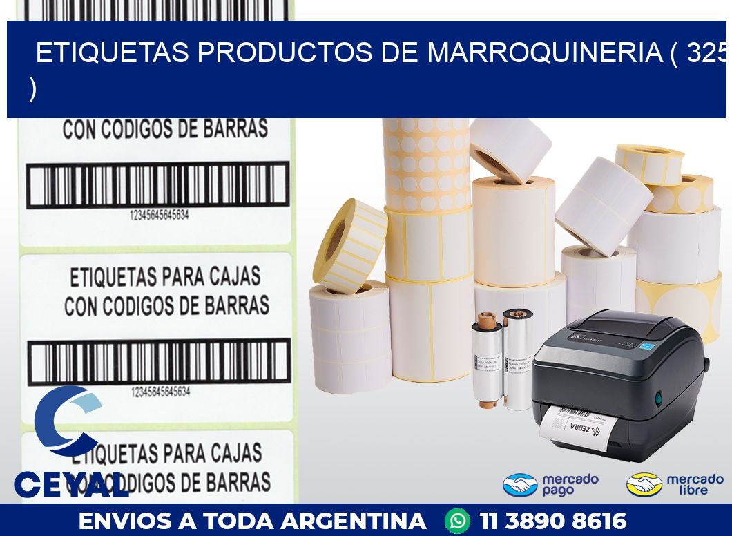 ETIQUETAS PRODUCTOS DE MARROQUINERIA ( 325 )