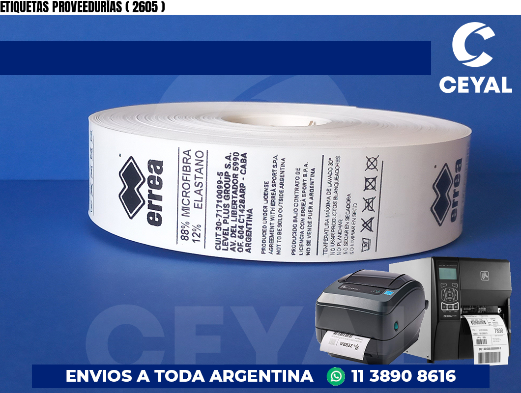 ETIQUETAS PROVEEDURÍAS ( 2605 )
