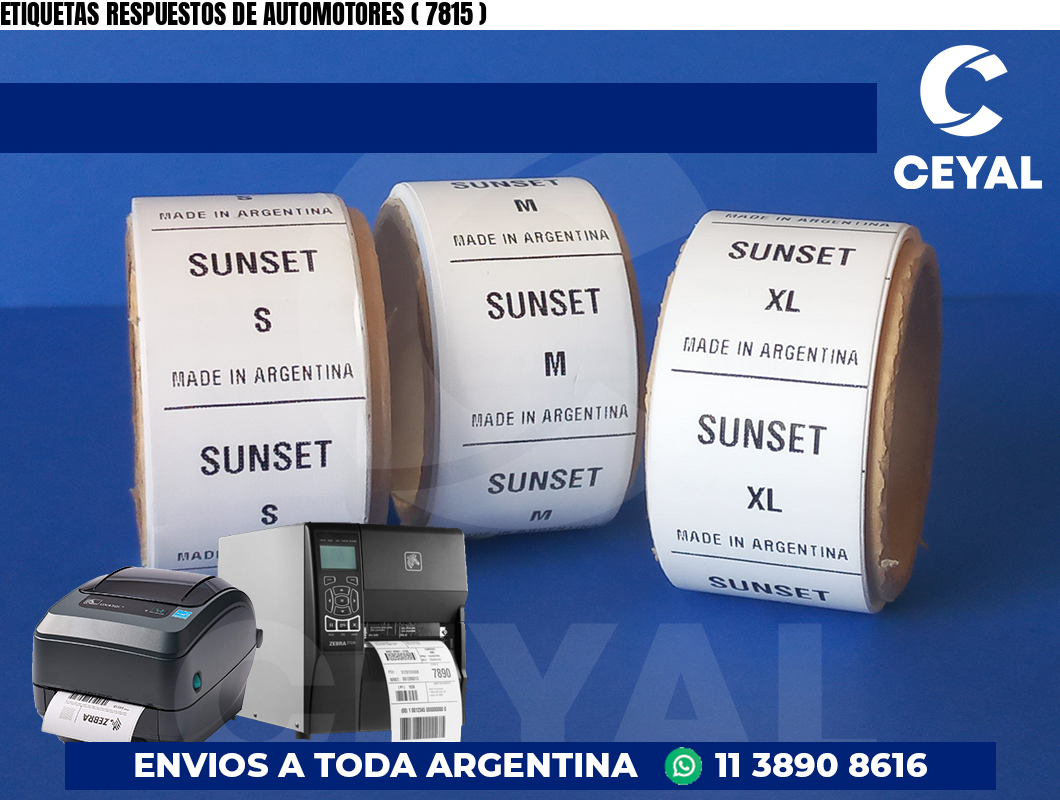 ETIQUETAS RESPUESTOS DE AUTOMOTORES ( 7815 )