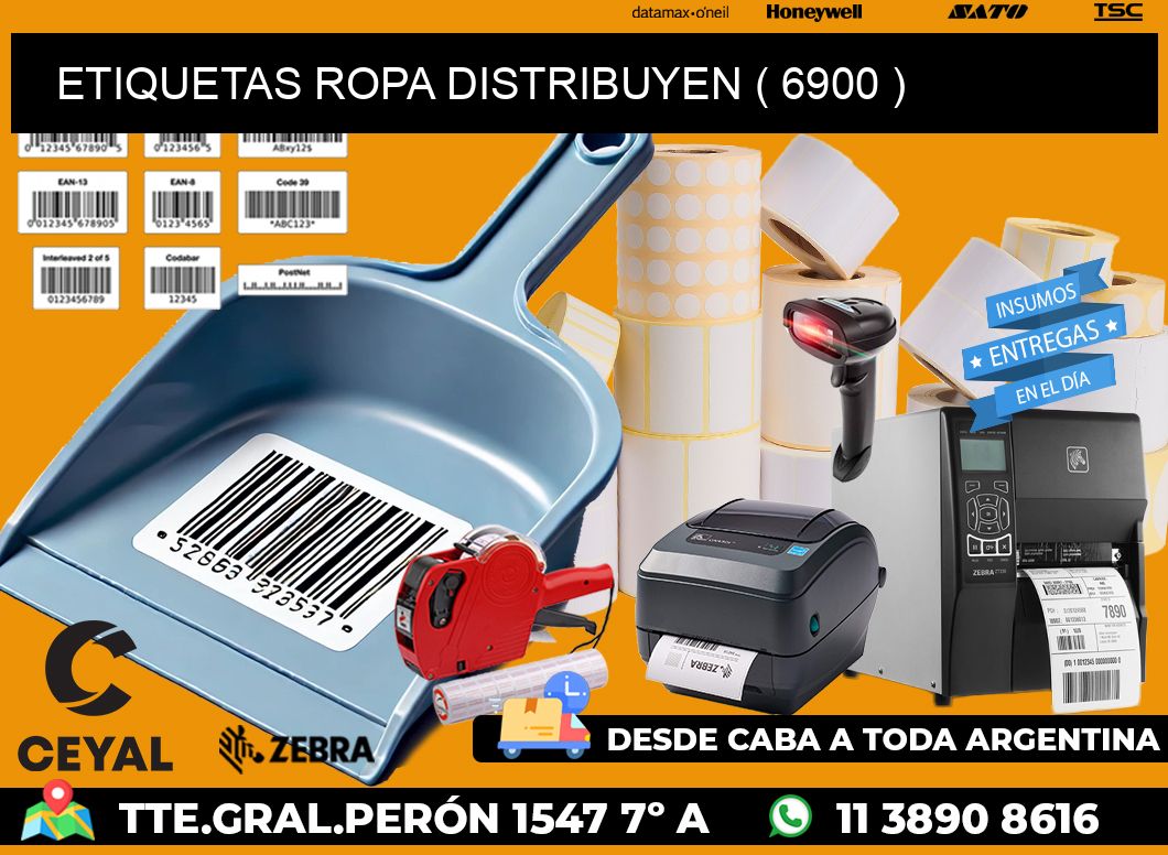 ETIQUETAS ROPA DISTRIBUYEN ( 6900 )