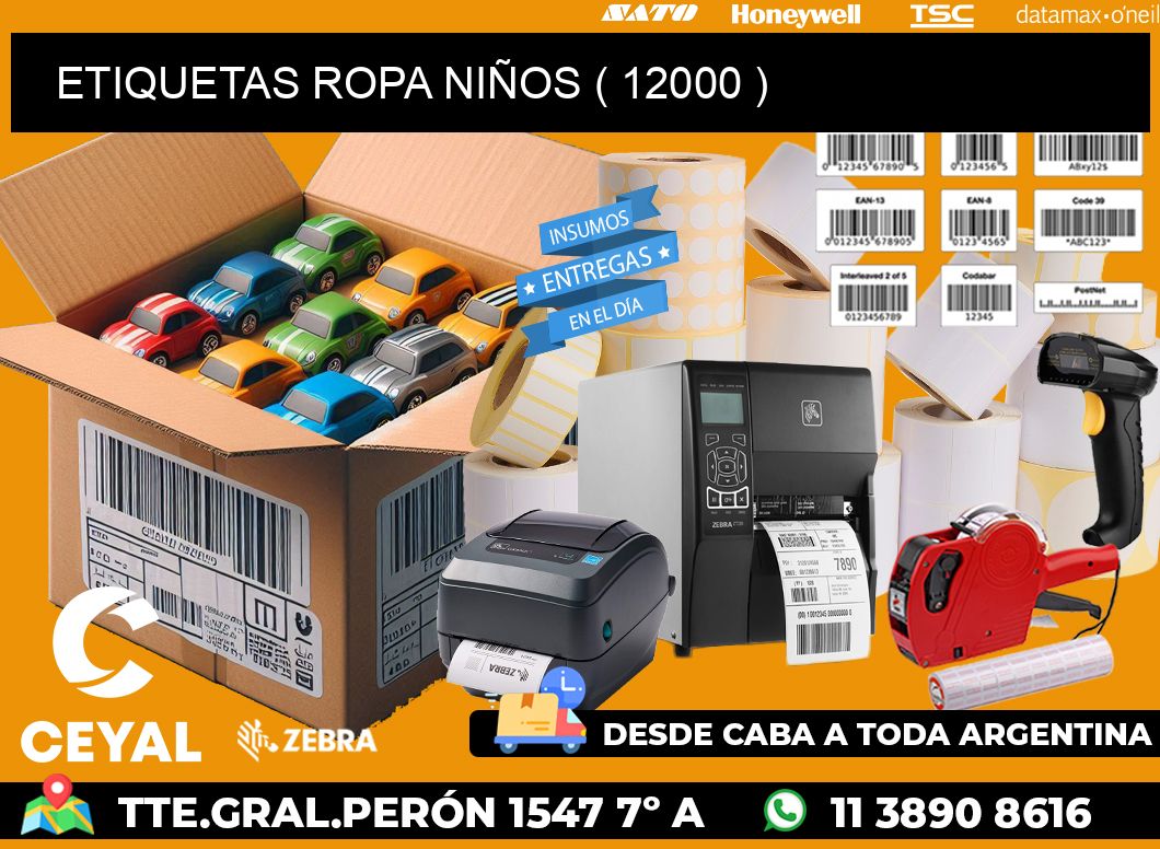 ETIQUETAS ROPA NIÑOS ( 12000 )
