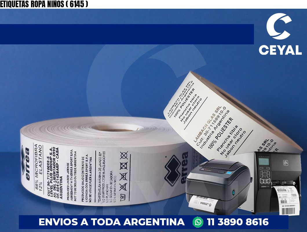 ETIQUETAS ROPA NIÑOS ( 6145 )