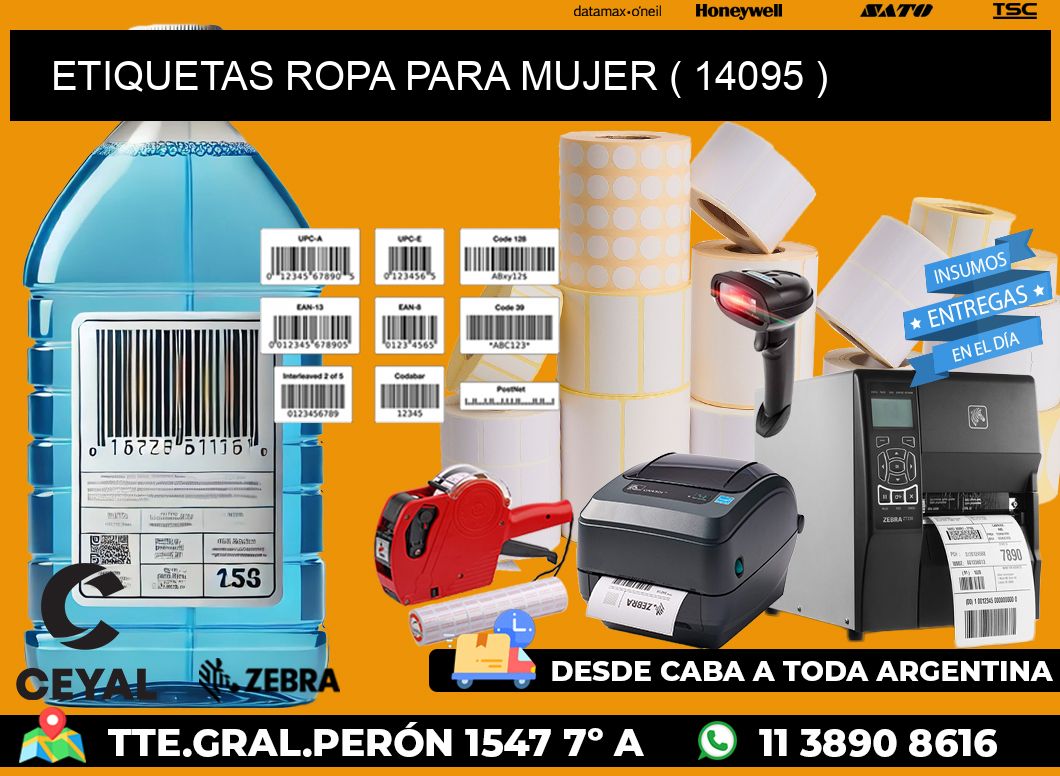ETIQUETAS ROPA PARA MUJER ( 14095 )