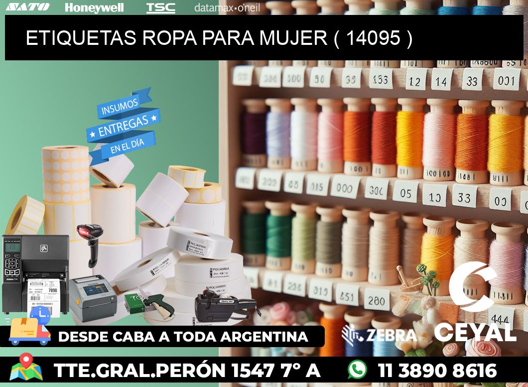 ETIQUETAS ROPA PARA MUJER ( 14095 )