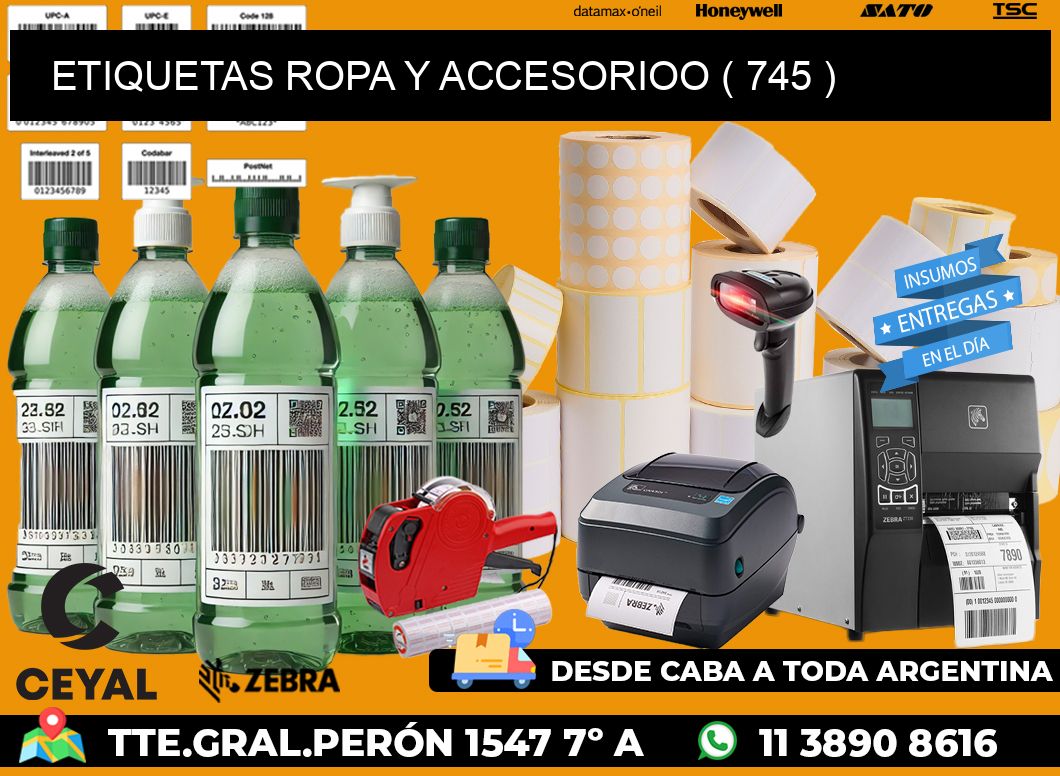 ETIQUETAS ROPA Y ACCESORIOO ( 745 )