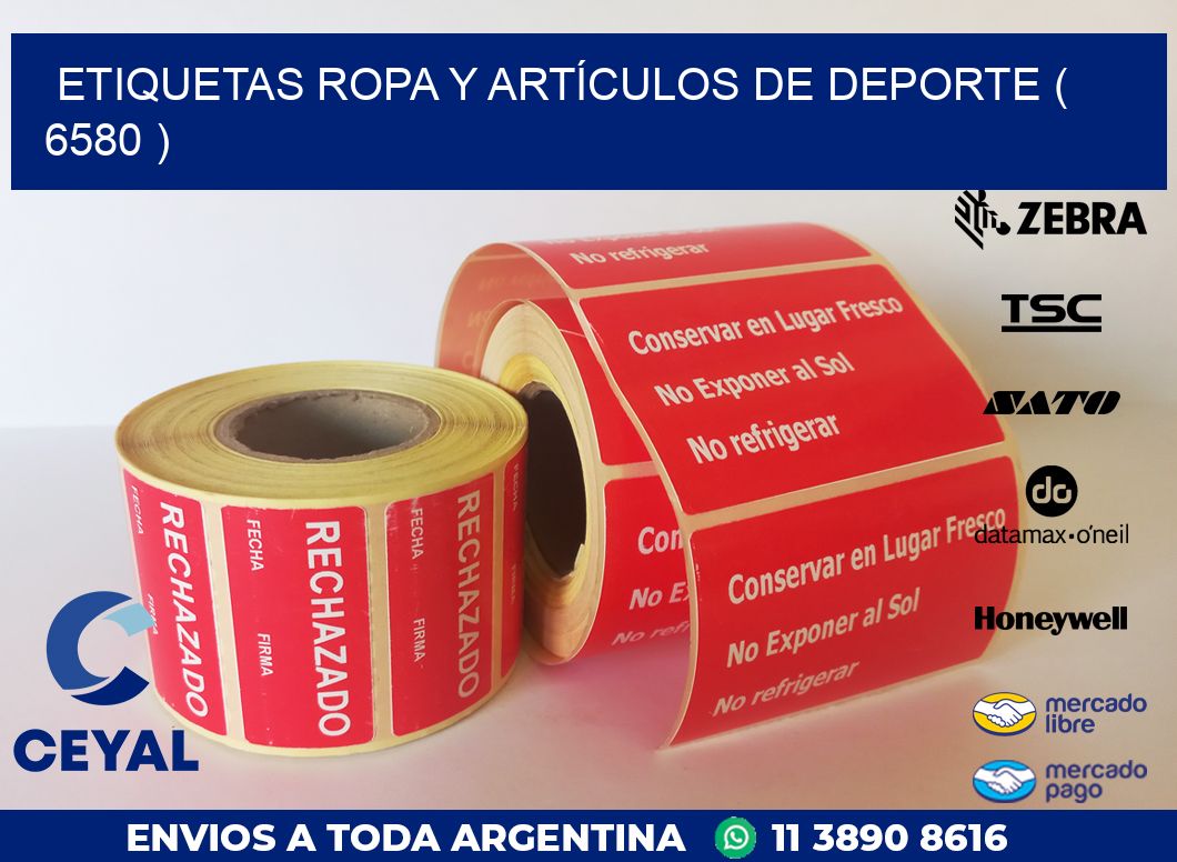 ETIQUETAS ROPA Y ARTÍCULOS DE DEPORTE ( 6580 )
