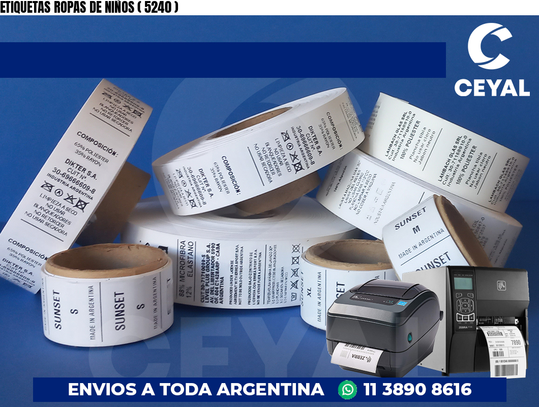 ETIQUETAS ROPAS DE NIÑOS ( 5240 )