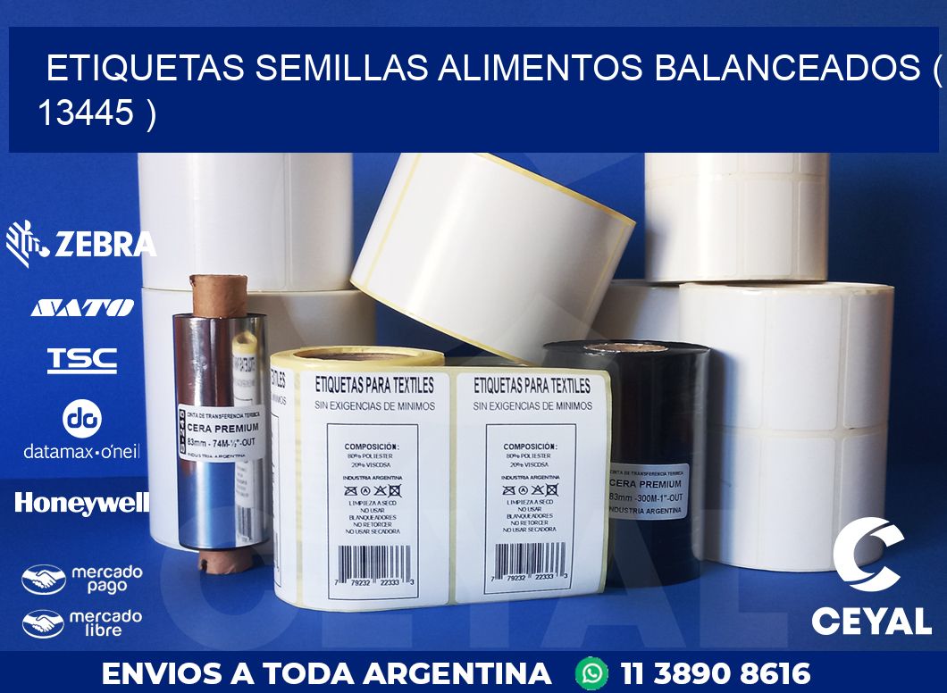 ETIQUETAS SEMILLAS ALIMENTOS BALANCEADOS ( 13445 )