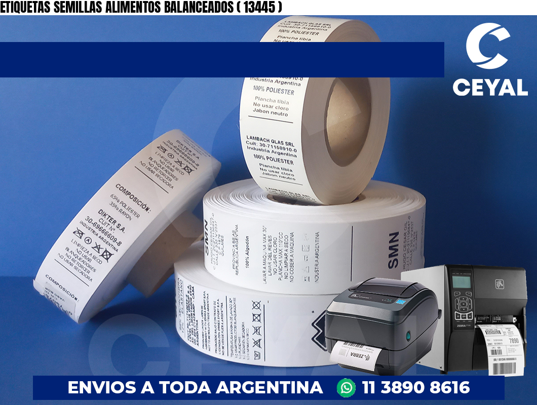 ETIQUETAS SEMILLAS ALIMENTOS BALANCEADOS ( 13445 )