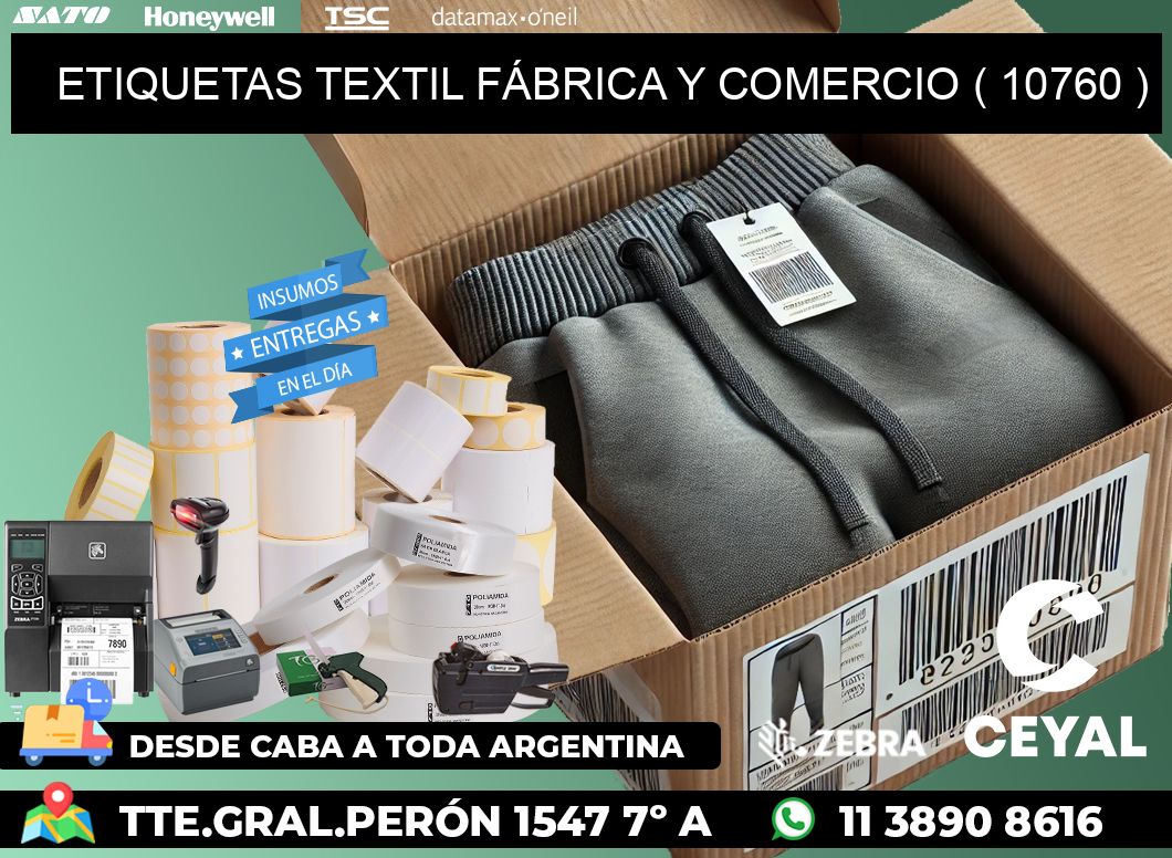 ETIQUETAS TEXTIL FÁBRICA Y COMERCIO ( 10760 )