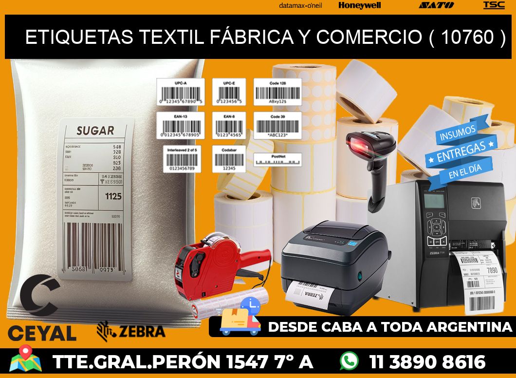 ETIQUETAS TEXTIL FÁBRICA Y COMERCIO ( 10760 )