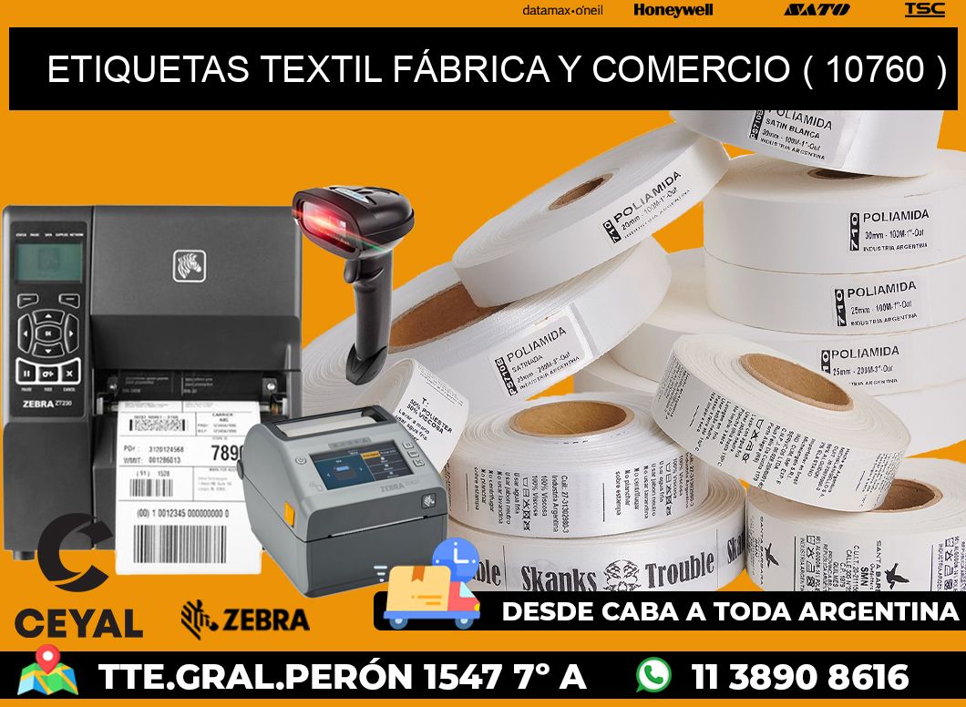 ETIQUETAS TEXTIL FÁBRICA Y COMERCIO ( 10760 )