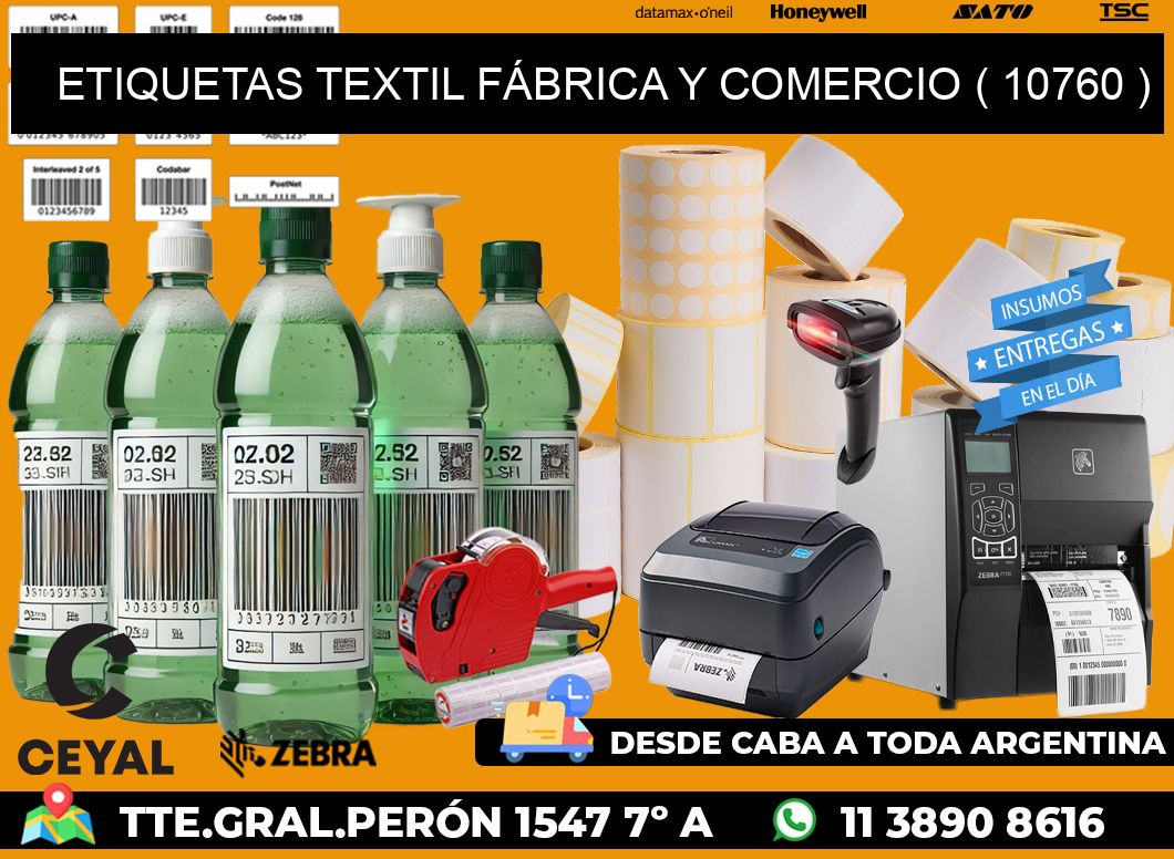 ETIQUETAS TEXTIL FÁBRICA Y COMERCIO ( 10760 )
