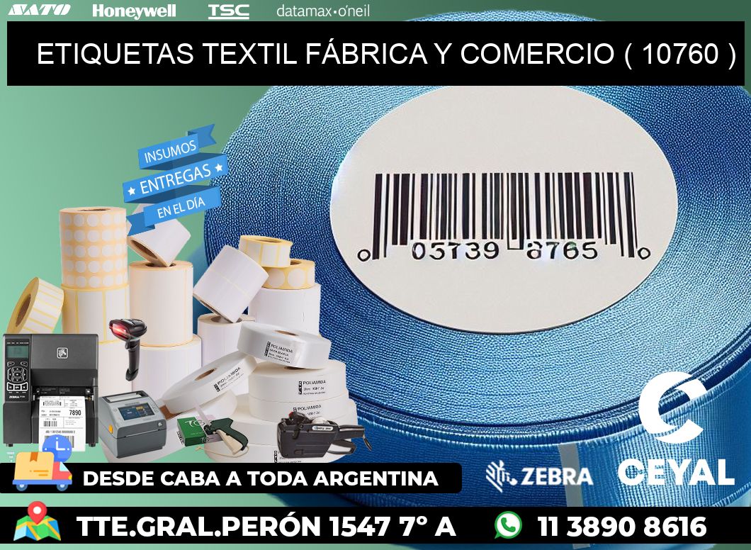 ETIQUETAS TEXTIL FÁBRICA Y COMERCIO ( 10760 )
