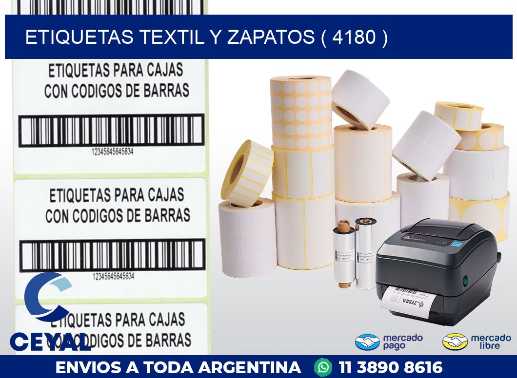 ETIQUETAS TEXTIL Y ZAPATOS ( 4180 )