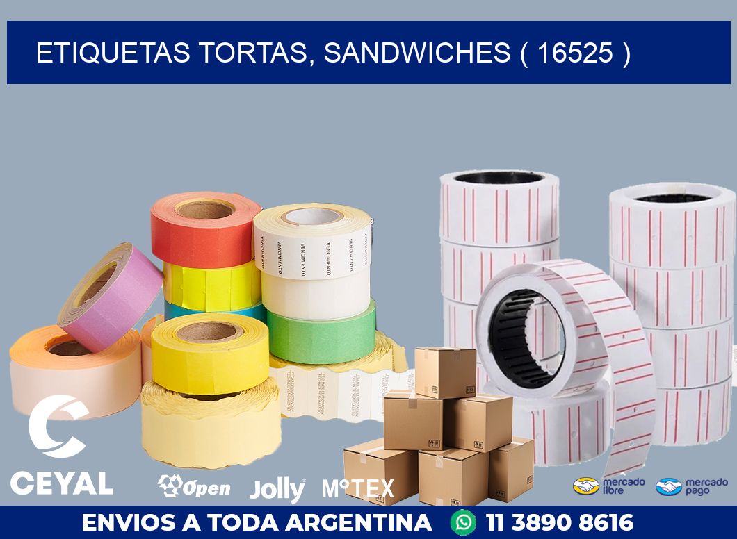 ETIQUETAS TORTAS, SANDWICHES ( 16525 )