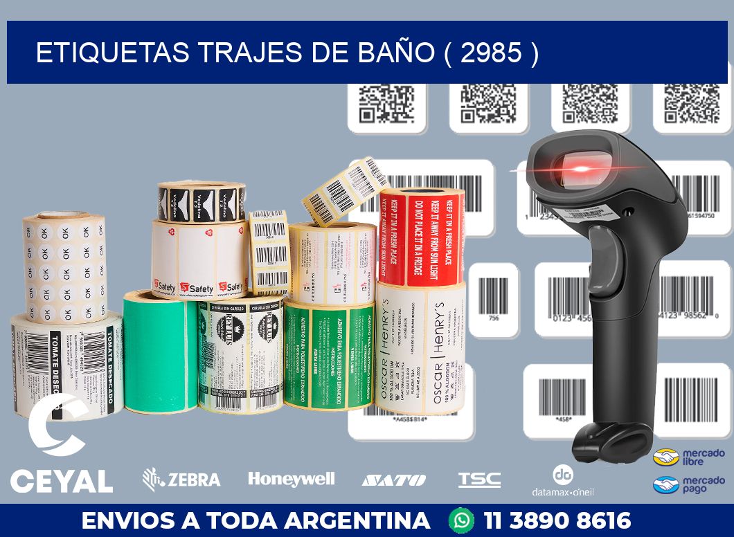 ETIQUETAS TRAJES DE BAÑO ( 2985 )