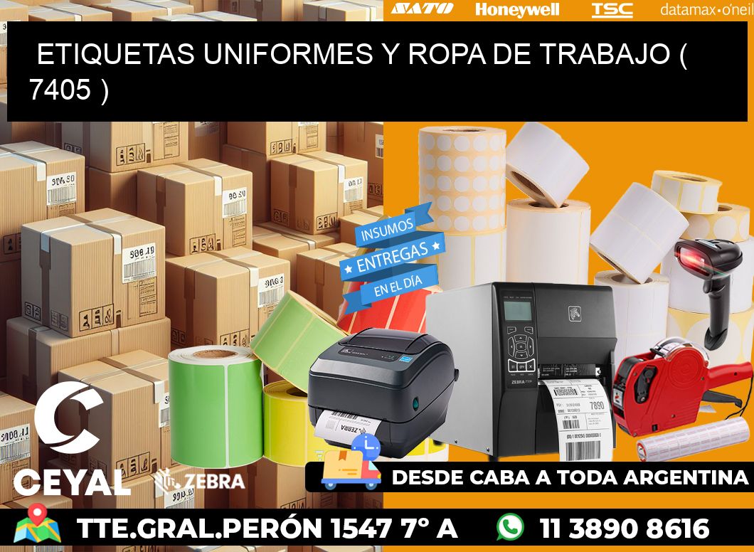 ETIQUETAS UNIFORMES Y ROPA DE TRABAJO ( 7405 )