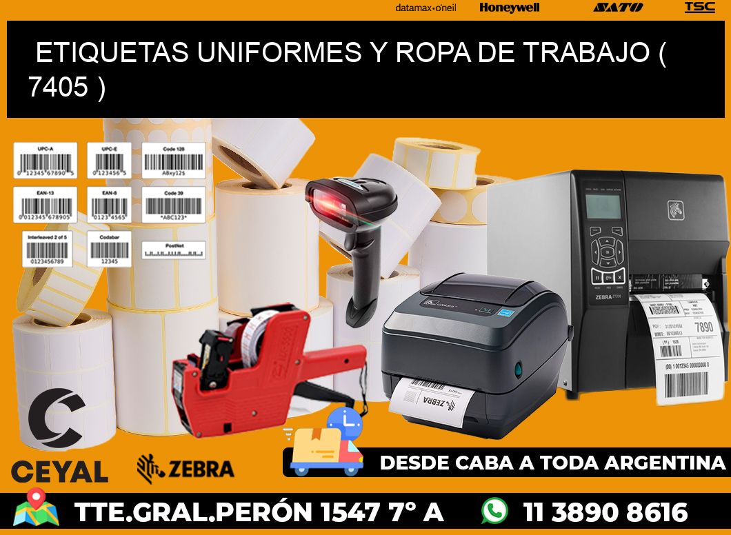 ETIQUETAS UNIFORMES Y ROPA DE TRABAJO ( 7405 )