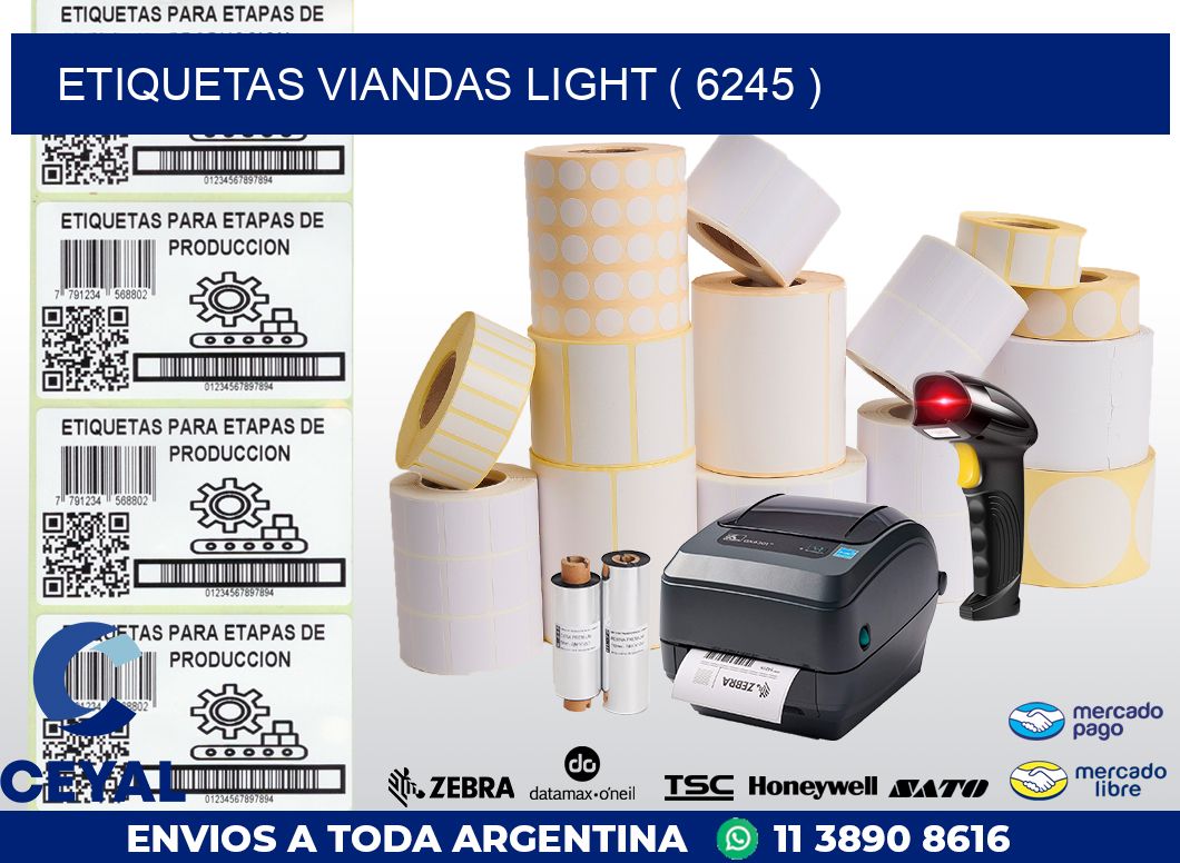 ETIQUETAS VIANDAS LIGHT ( 6245 )