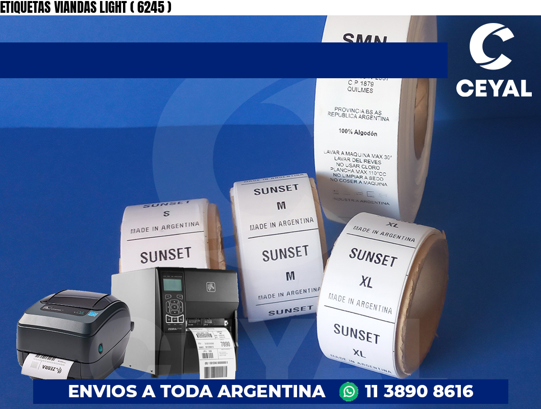 ETIQUETAS VIANDAS LIGHT ( 6245 )