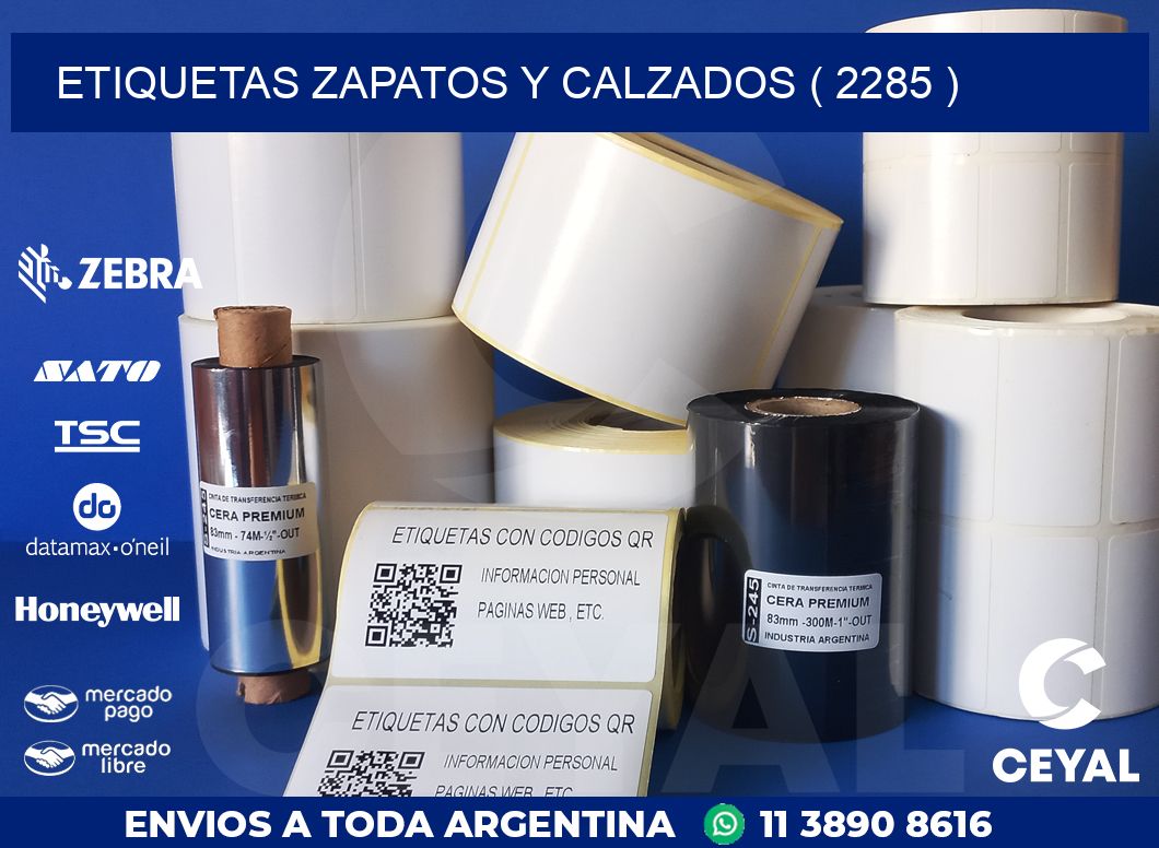 ETIQUETAS ZAPATOS Y CALZADOS ( 2285 )