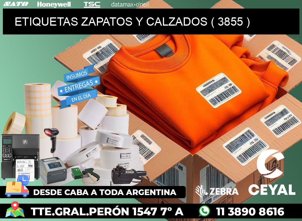 ETIQUETAS ZAPATOS Y CALZADOS ( 3855 )