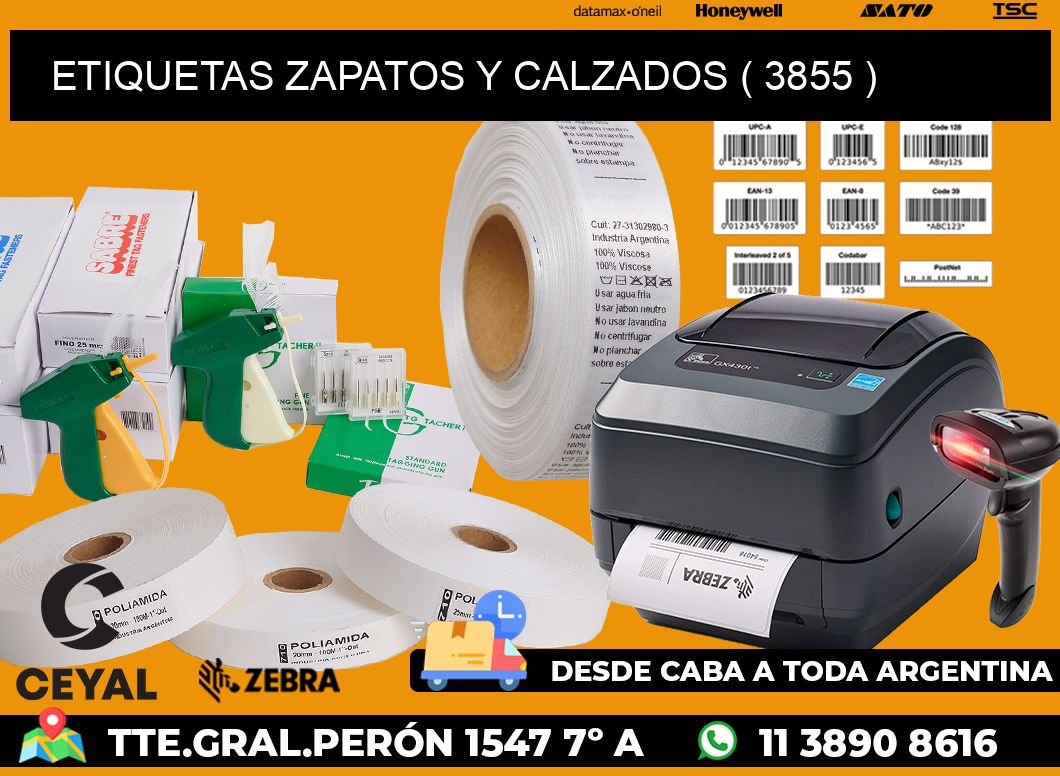 ETIQUETAS ZAPATOS Y CALZADOS ( 3855 )