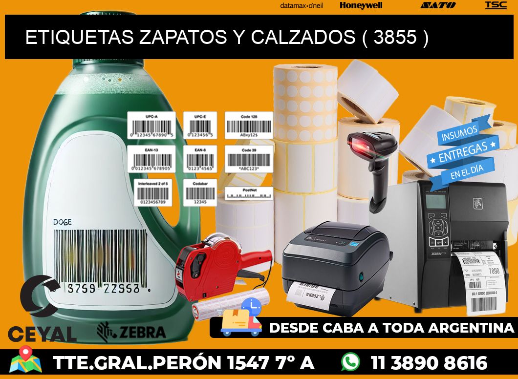 ETIQUETAS ZAPATOS Y CALZADOS ( 3855 )