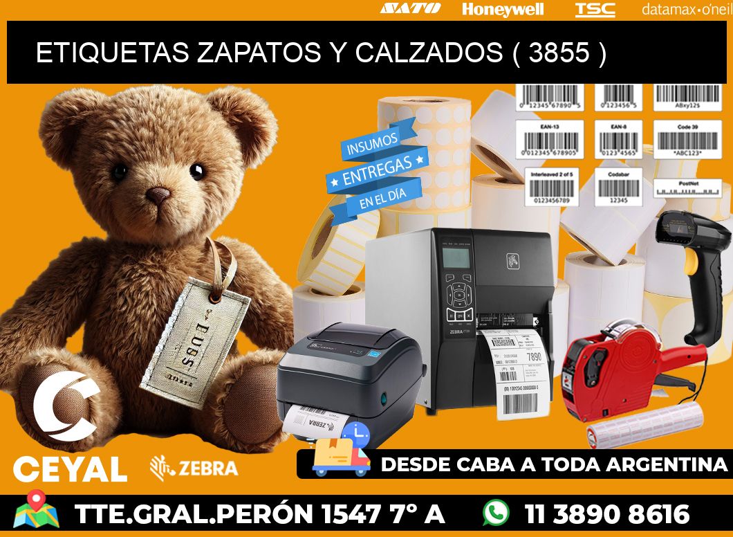 ETIQUETAS ZAPATOS Y CALZADOS ( 3855 )