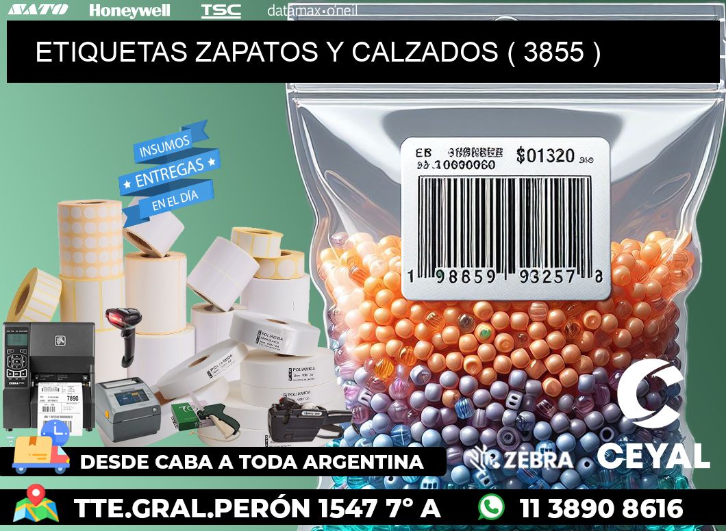 ETIQUETAS ZAPATOS Y CALZADOS ( 3855 )
