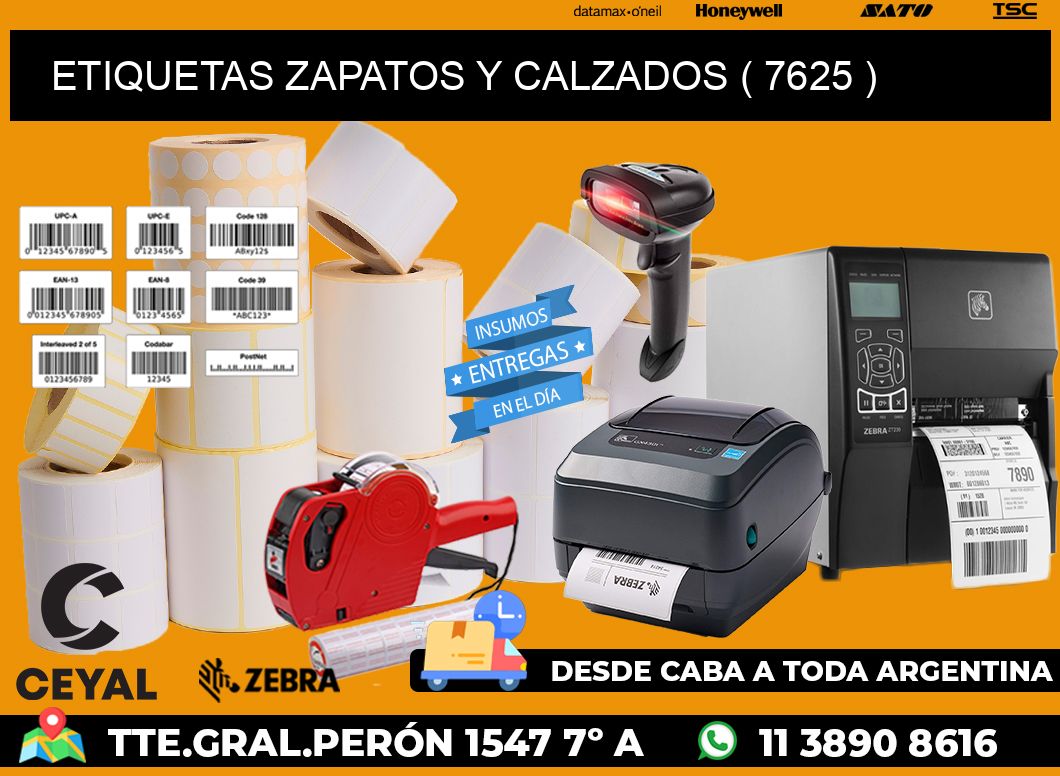 ETIQUETAS ZAPATOS Y CALZADOS ( 7625 )