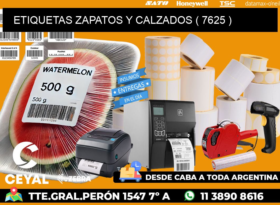 ETIQUETAS ZAPATOS Y CALZADOS ( 7625 )