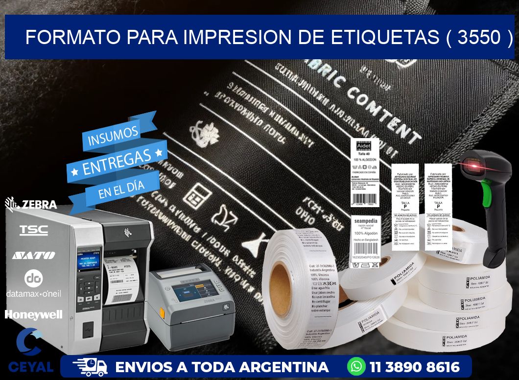 FORMATO PARA IMPRESION DE ETIQUETAS ( 3550 )