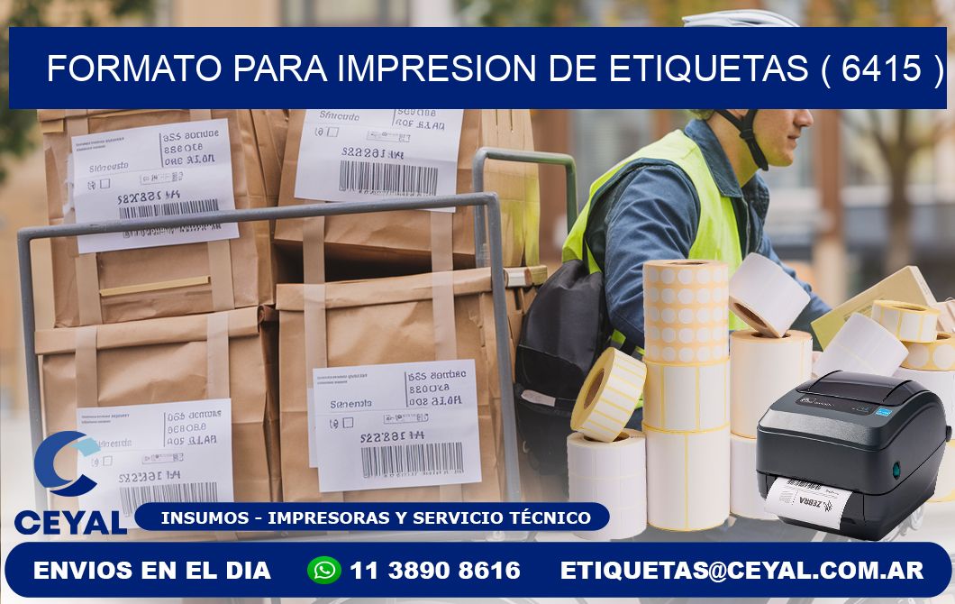 FORMATO PARA IMPRESION DE ETIQUETAS ( 6415 )