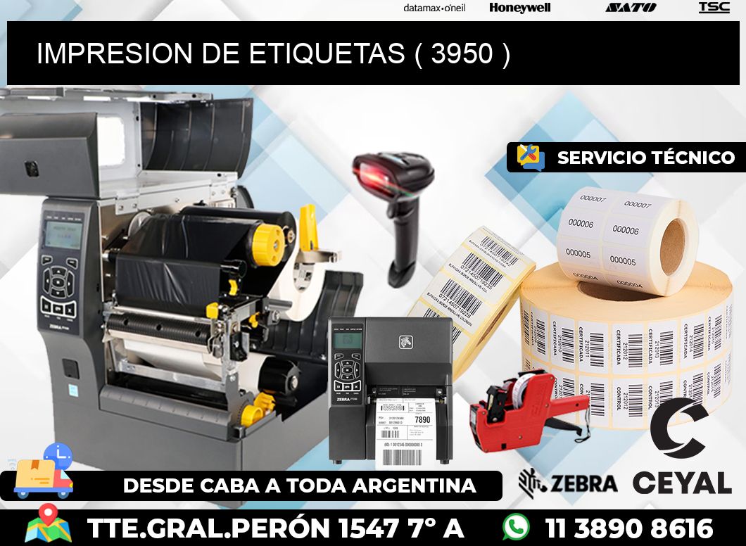 IMPRESION DE ETIQUETAS ( 3950 )