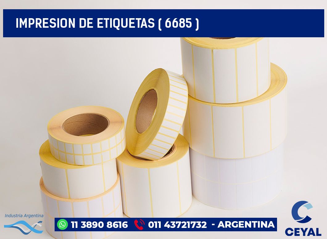 IMPRESION DE ETIQUETAS ( 6685 )