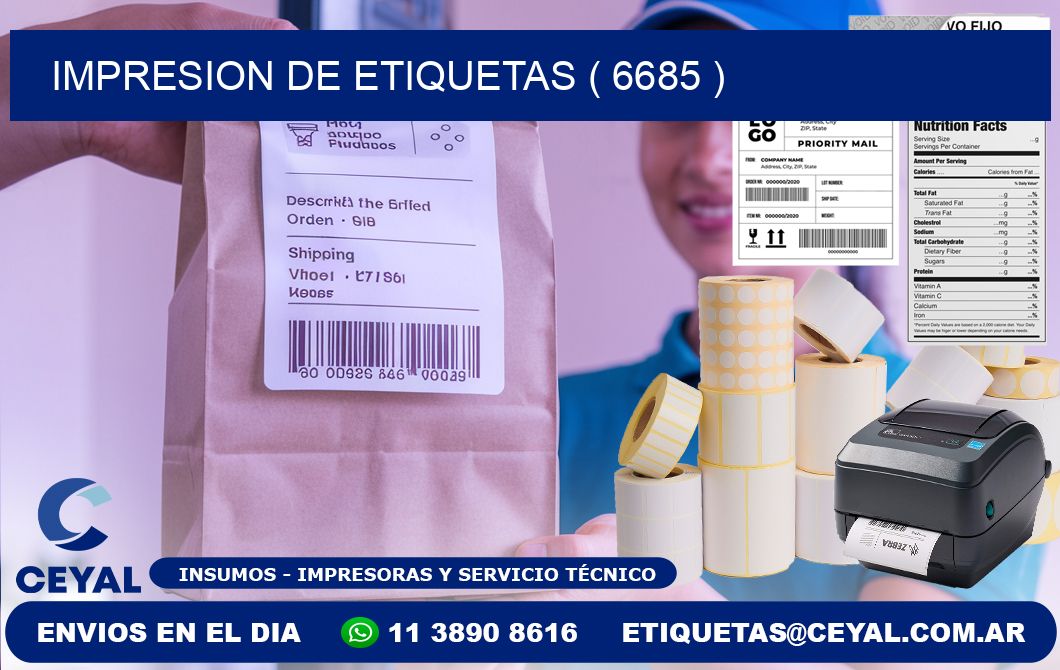 IMPRESION DE ETIQUETAS ( 6685 )