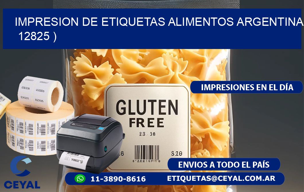 IMPRESION DE ETIQUETAS ALIMENTOS ARGENTINA   12825 )
