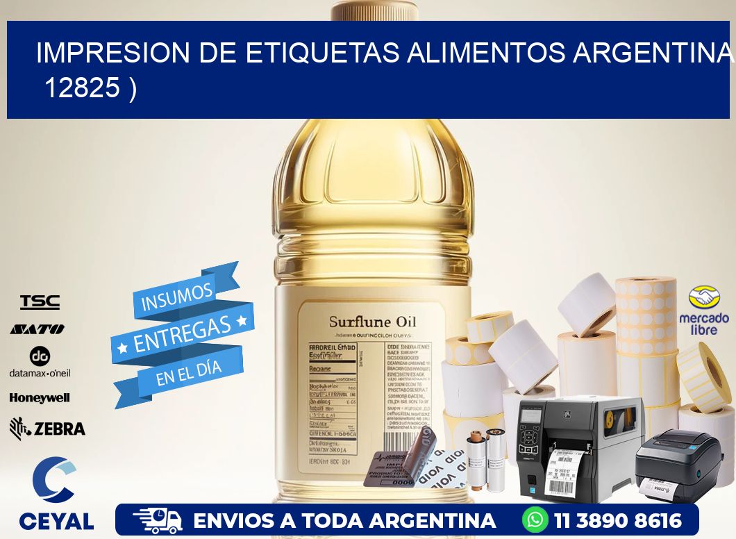 IMPRESION DE ETIQUETAS ALIMENTOS ARGENTINA   12825 )