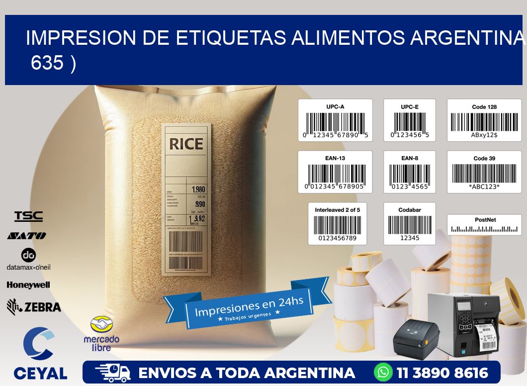 IMPRESION DE ETIQUETAS ALIMENTOS ARGENTINA   635 )