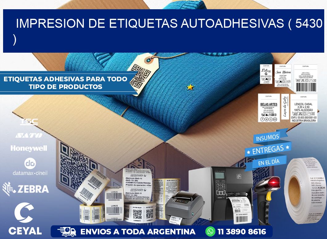 IMPRESION DE ETIQUETAS AUTOADHESIVAS ( 5430 )